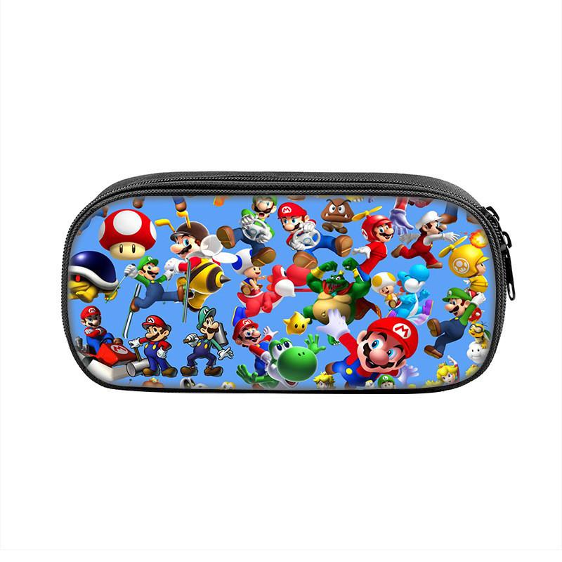 Super Mario Bros Pencil Case With Nylon Material For Students And Kids