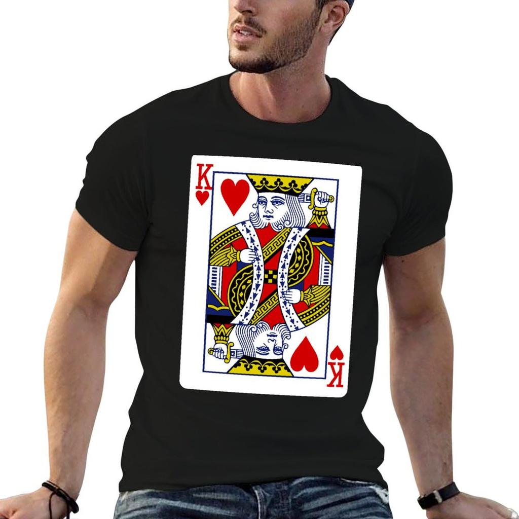 Herz-König Spielkarte T-Shirt Atmungsaktives Reise-T-Shirt