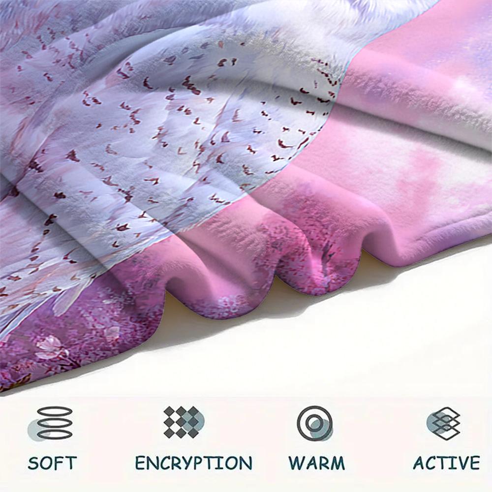 Flanelová deka s potiskem soviček, Vysoce kvalitní, Pohodlná pro všechna roční období, Domácí dekorace, Teplo a pohodlí, Perfektní jako vánoční dárky