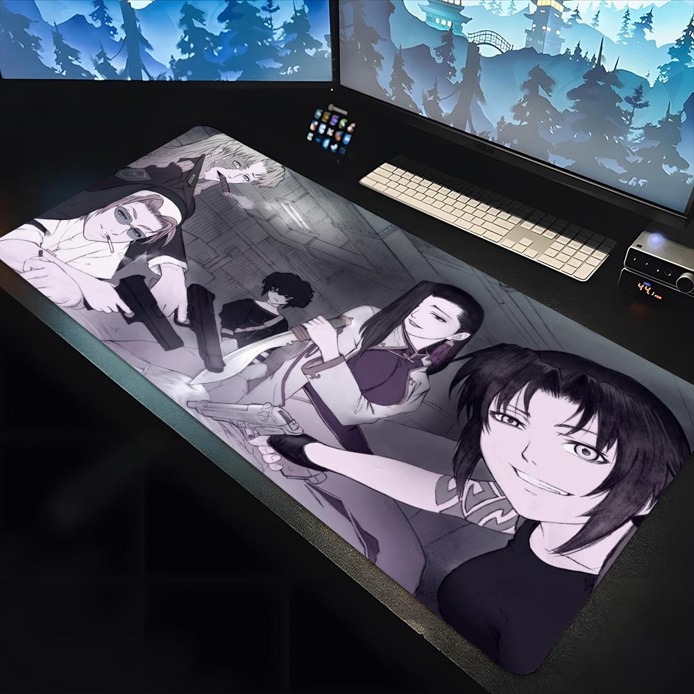Black Lagoon Mouse Pad Large Keyboard Mouse Desk Pad Non-slip Matte/anti-glare Rubber Gaming Mouse Pad Laptop Carpet 1200x600