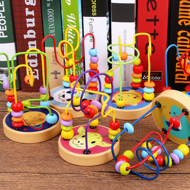 Education Wooden Early Bead Stringing Toy Intelligence Intelligence Emotional