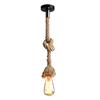 Lixada 50cm AC220V E27 Einköpfige Vintage Hanfseil Hänge-Pendel Deckenleuchte Lampe Industriell