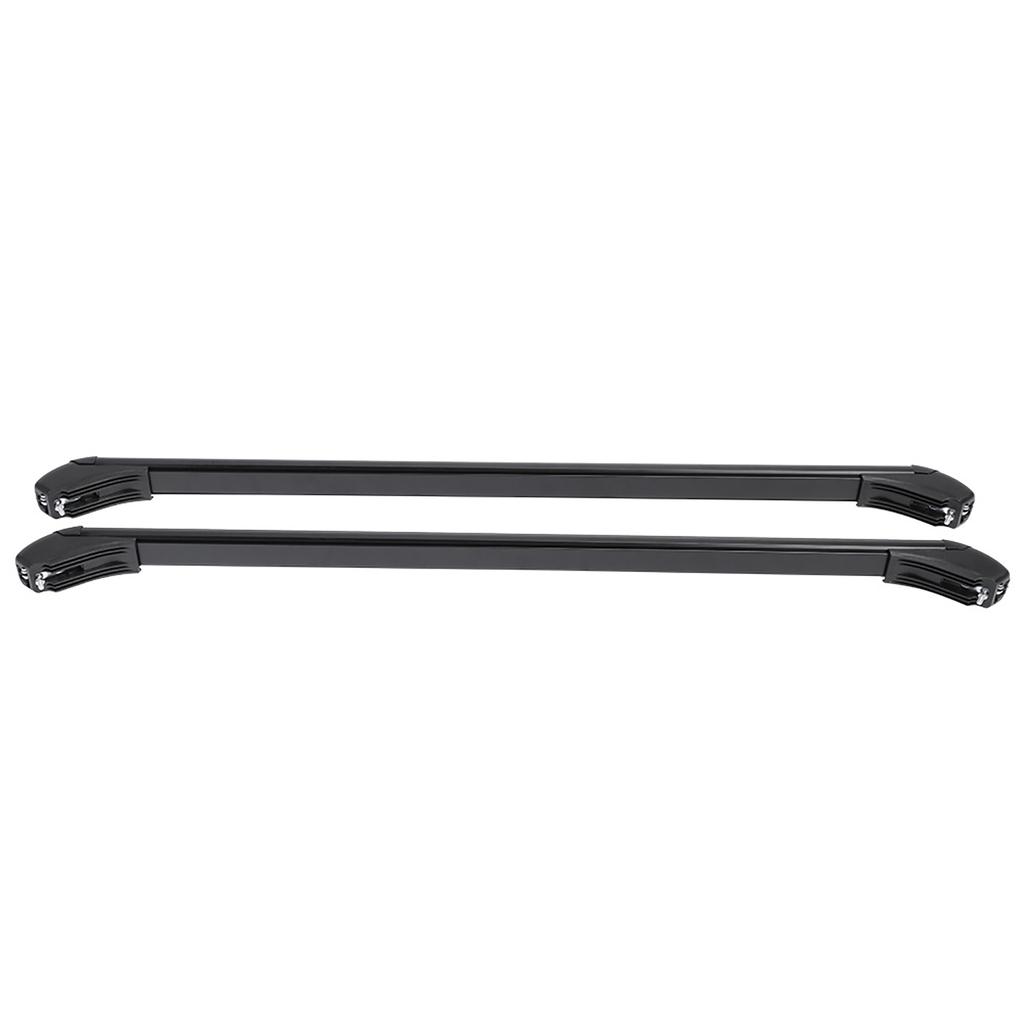   2x Aluminum Car Top Luggage Luggage Roof Rack     Carrier with 2 Buttons, Hvy Duty Roof Rack Compatible with Most Vehicles