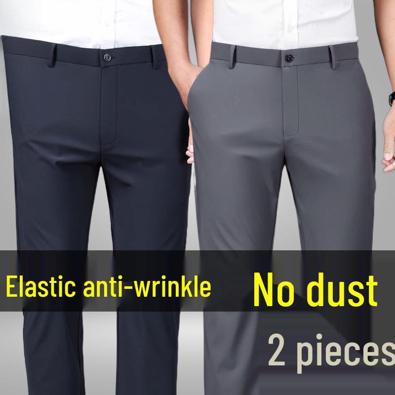 

Woodpecker Men s Lightweight Elastic Straight-Leg Summer Business Pants 32 (25-inch Waist)