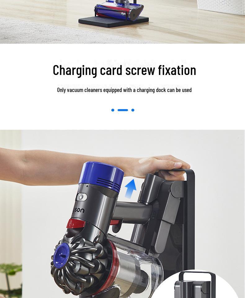 Dyson Vacuum Punch-Free Black Hanging Storage Bracket