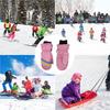 2Pcs Ski Mittens Winter Warm-Keeping Waterproof Gloves Full-Fingers Hand Warmers Kids Hiking Climbing Motorcycle Cycling