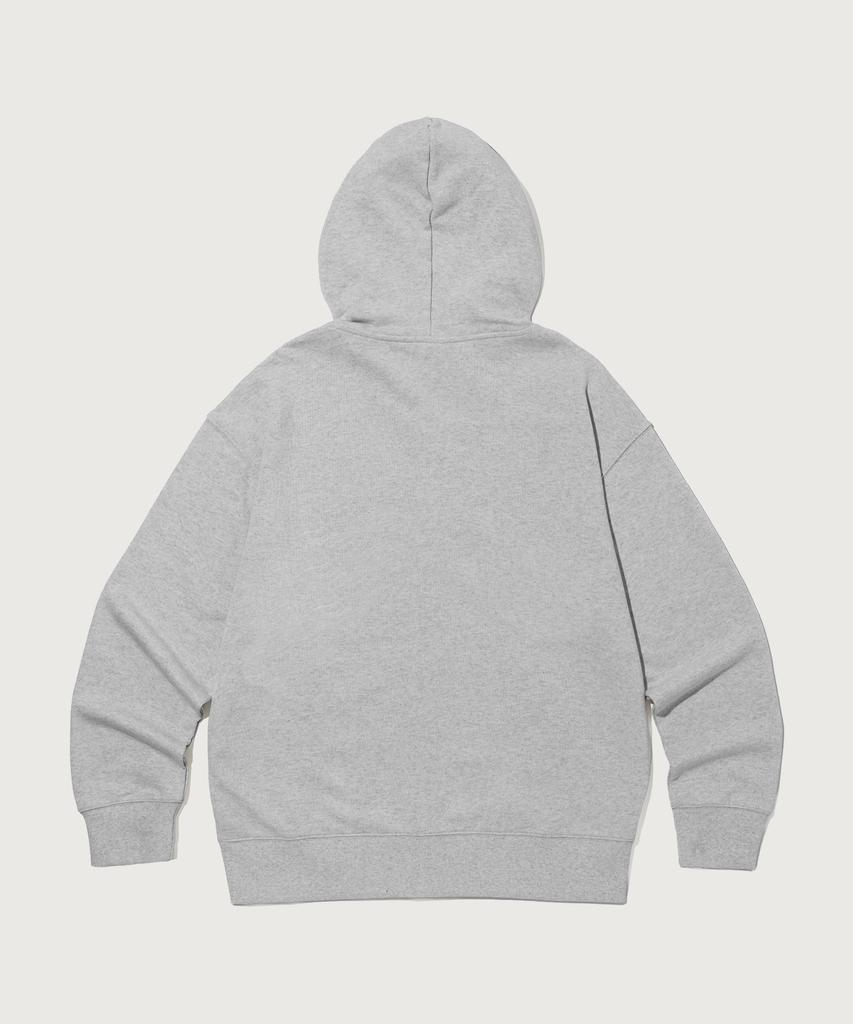 Champion Small Logo Loose Fit Zip-Up Hoodie Grey