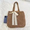 Yogodlns Eco Straw Shopping Bag For Women New Bohemian Beach Bag Large Capacity Shoulder Bag Trend Fashion Woven Handbag Tote