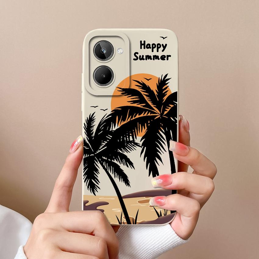 Pentru Oppo Realme 10 12 12X 11 11X C12 C15 C21 C21Y C31 Husă Telefon Model Flori Grațioase la Modă de Înaltă Calitate Carcasă Antiderapantă Pentru Oppo Husă Silicon