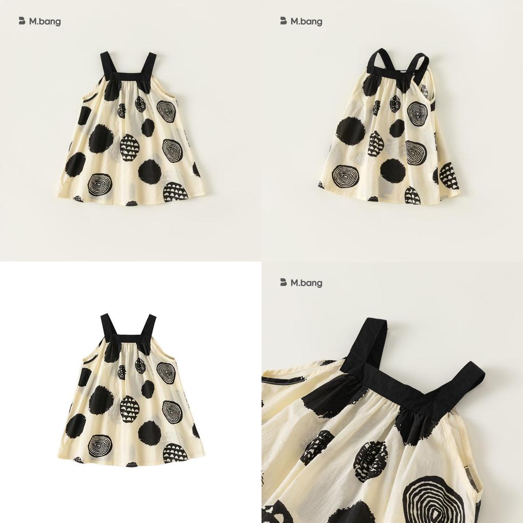 Girl Summer Dress With Cotton Fabric And Dot Pattern For Ages 3 To 8