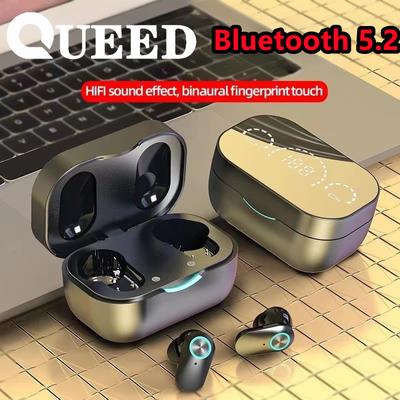 New Wireless Bluetooth Headset HD Mirror Digital Display with Handle In-ear Sports Binaural