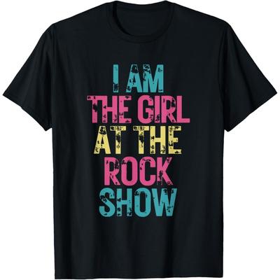 Vintage Ich bin das Mädchen auf dem Rockkonzert Rockmusik-Liebhaber T-Shirt