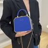 Fashion Designer Metal Square Bag Ladies Small Cell Phone Chain One Shoulder Crossbody Purse Box Evening Print Classical Solid