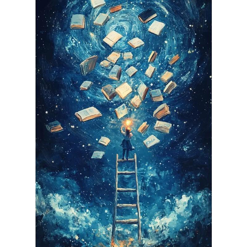 Abstract Van Gogh Landscape Poster Sydney Opera House Starry Night Prints Canvas Painting Wall Art for Home Living Room Decor