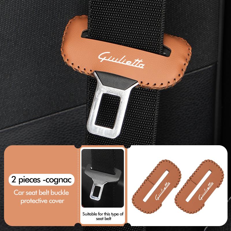 ZFMNR1 Car Seatbelt Plug Protector Case Seat Belt Buckle Clip Cover For Alfa Romeo 159 Giulietta 156 147 Giulia Mito GT Stelvio Spider