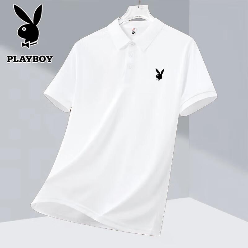 Playboy Men's Short-Sleeve Business Casual Polo Shirt