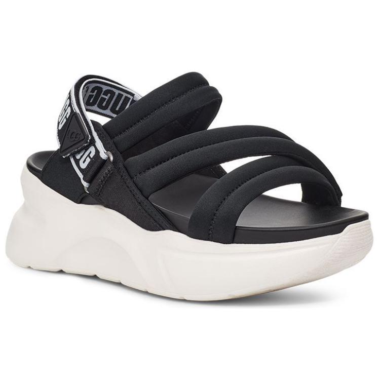 UGG Zima Ya Series Fabric Comfortable Cushioning Thick Sole Sandals Women Sandals Black 1125101-BLK