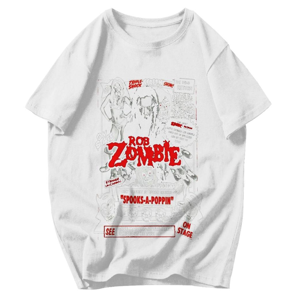 Men T Shirt Rob Zombie Vintage Art Cotton Y2K Graphic Quality Unisex Clothing T Shirts