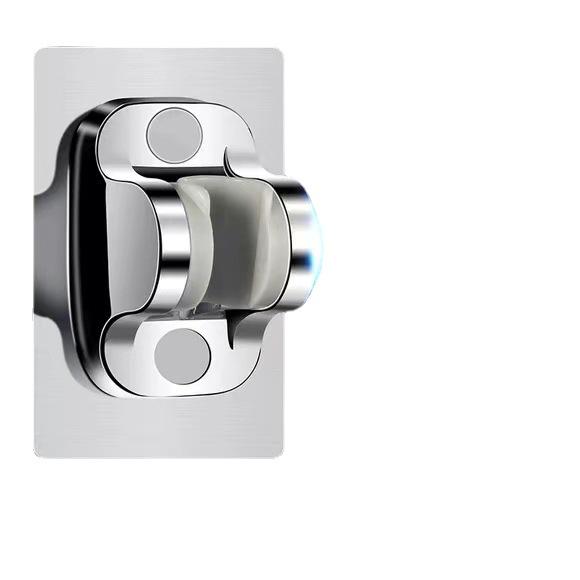 Black Adjustable No-Drill Shower Head Wall Mount Holder