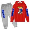 Children's Sportswear Set-Sony Cartoon Animation Printed Hooded Jacket+trousers Comfortable Fit Suitable Boys Girls Aged3to13