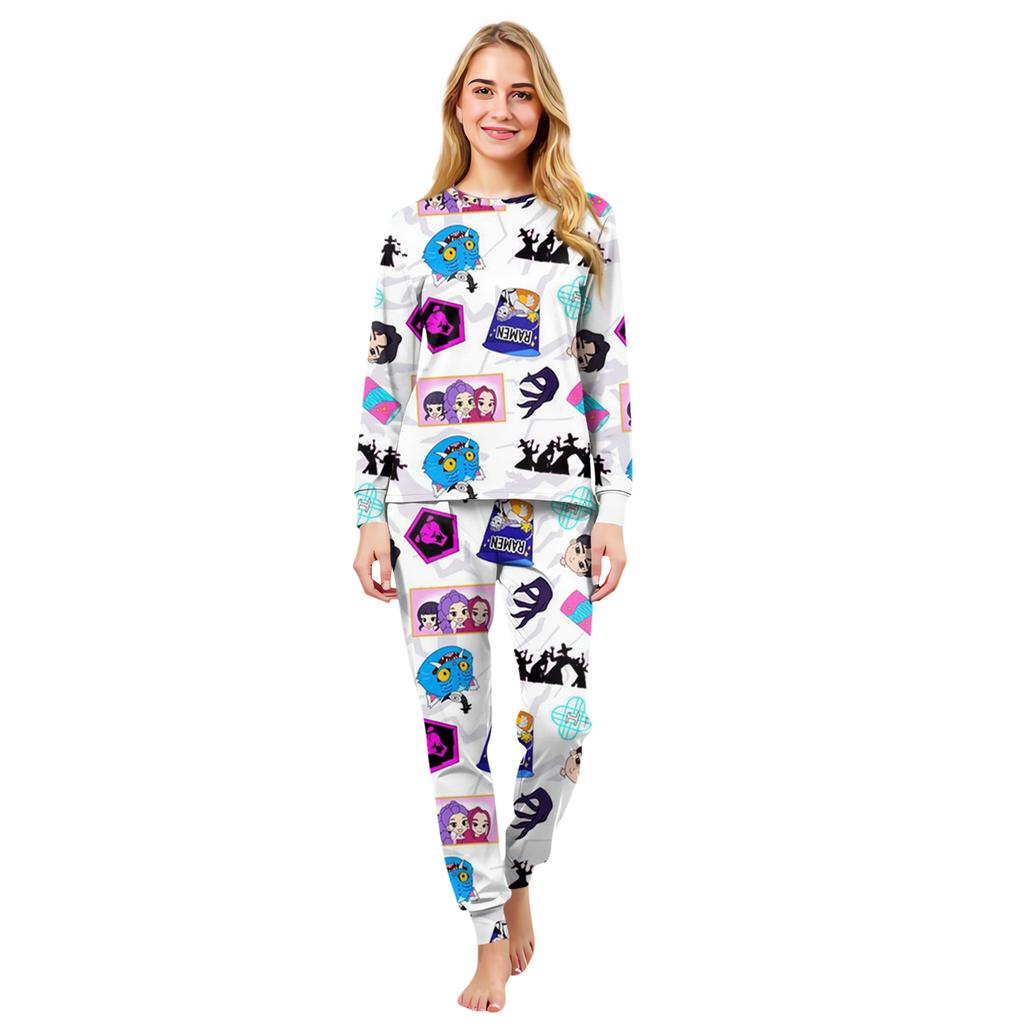 Prints Family Matching Long Sleeve Tops+Pants Set Family Matching Sets