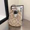 Large capacity bag women's new versatile woven straw bag seaside vacation bag shoulder messenger bag