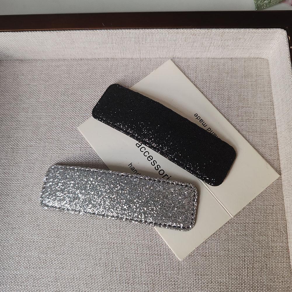 2pc Shining Black Silver BB Hairpin Hair Side Clips for Women Girls Kids Child  Gift Hair Accessories Headwear Ornament