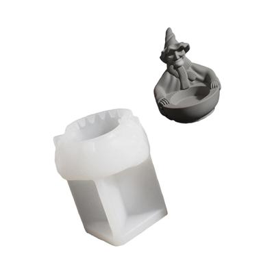 Dödskalle Hexe Figur Silikonformar Halloween Tema Silikoner Ljusstakemold För Epoxiharts Ljus Värmeljushållare