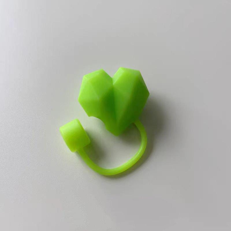 Mushroom-shaped Heart, Angular Design, Toy Pen Cap, Dust-proof Cover, Personalized Beverage Straw Cover, Dust-proof Cap