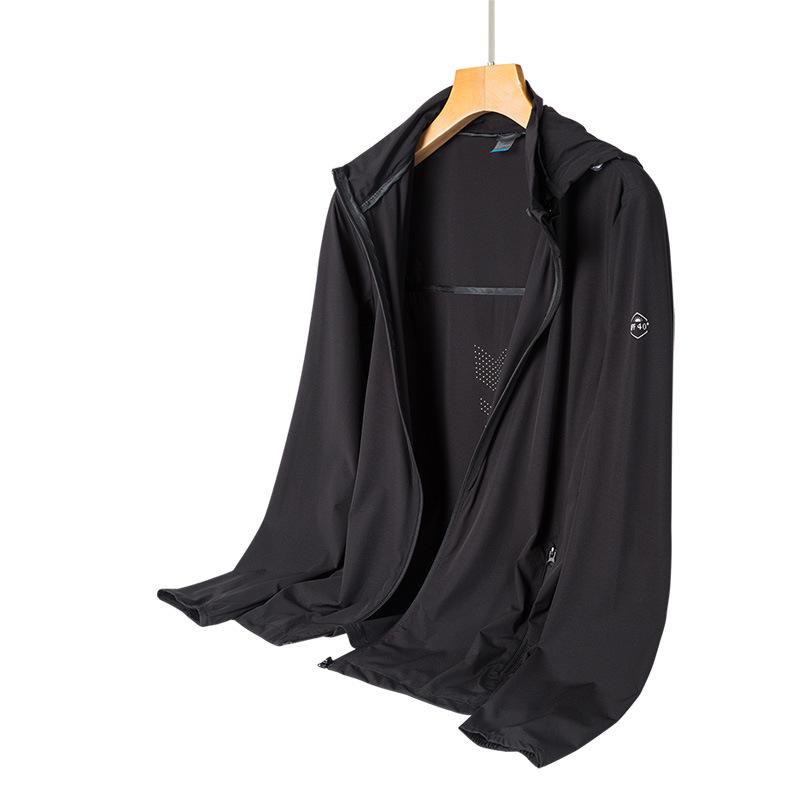Unisex UPF40+ Waterproof Windbreaker with Detachable Hood – Skin-friendly UV Protection for Summer