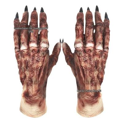 Realistic Zombie Child Mummy Latex Gloves for Halloween 2024 Haunted House Costume