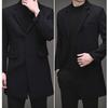 New Woolen Coat Men's Woolen Suit Casual Jacket Medium and Long