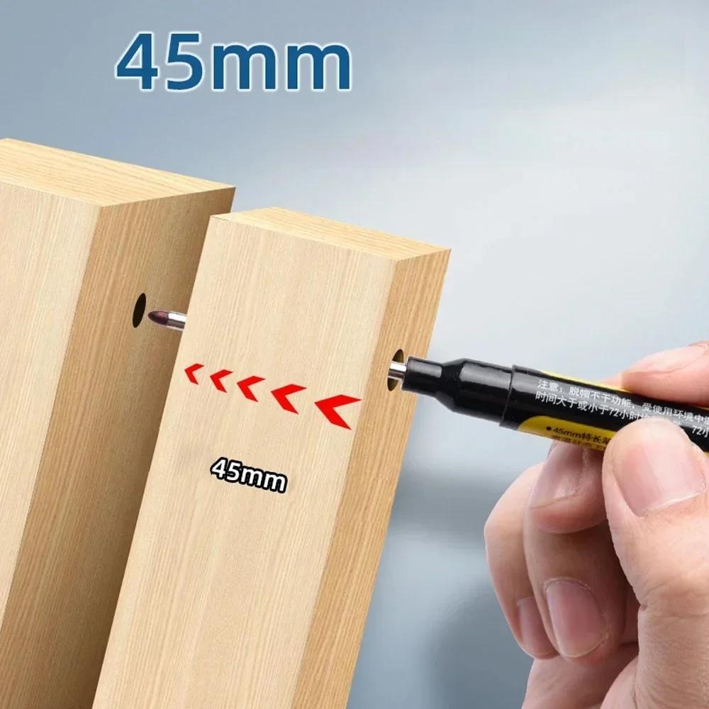 45mm Waterproof Long Head Nib Deep Hole Markers Pen Tile Carpenter Pen Multi-purpose for Woodworking