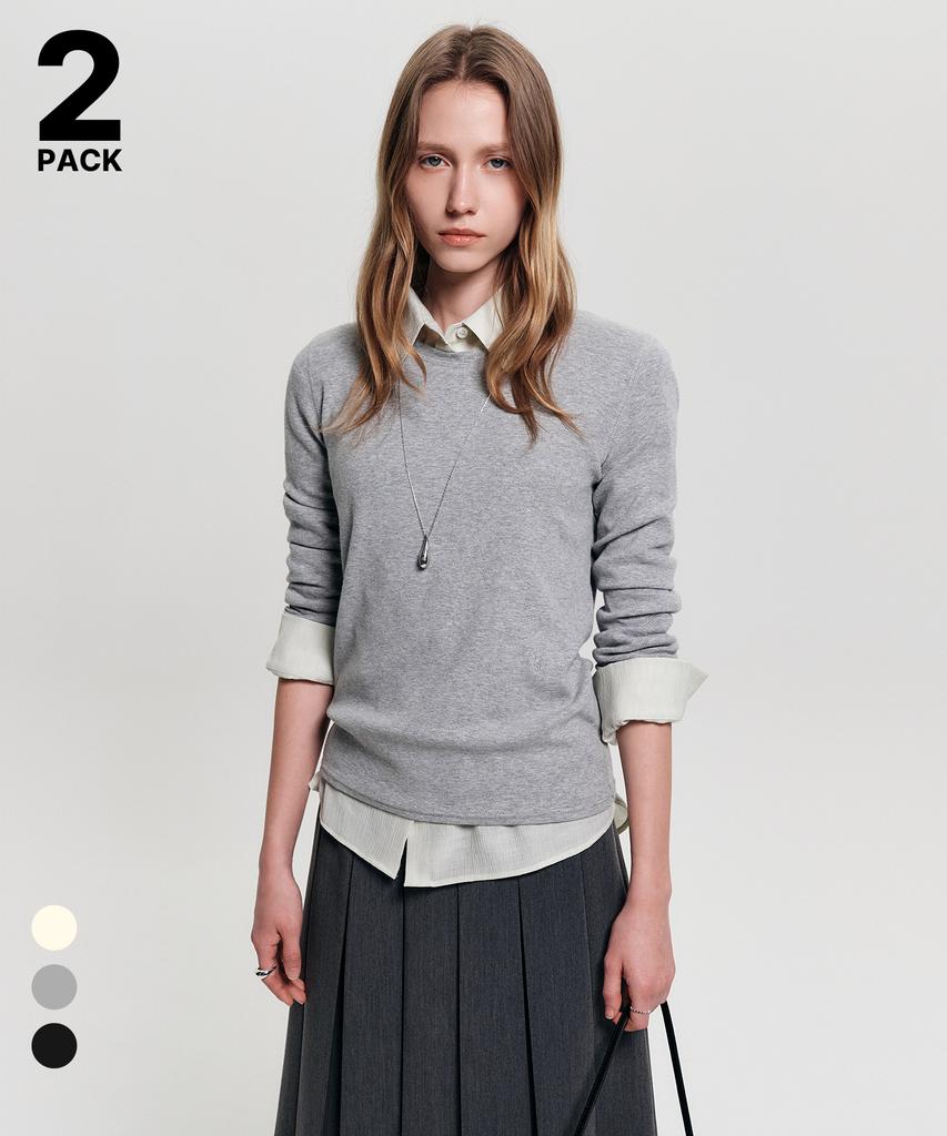 Lugkaeseuteu [2Pack] Elin Baisic T-Shirt / Elin Baisic T-Shirt_3Colors