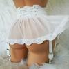 Women's Sexy Stockings Plus Size Garter Belt Black Stockings Suspender Garter Belt Lace Mesh Nightdress Sexy Garter Belt