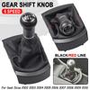 Per Seat Ibiza 2002 2003 2004 2005 2006 2007 2008 2009 2010 Car-Styling Pomello Cambio a 5 Marce con Soffietto in Pelle PU