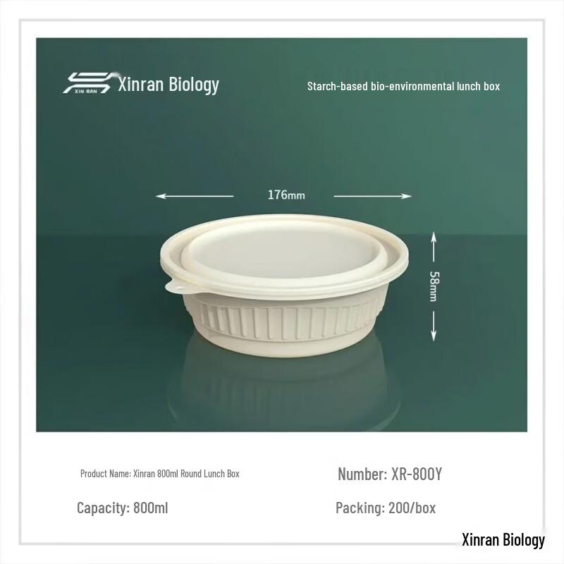 Eco-friendly Corn Starch Takeaway Food Container