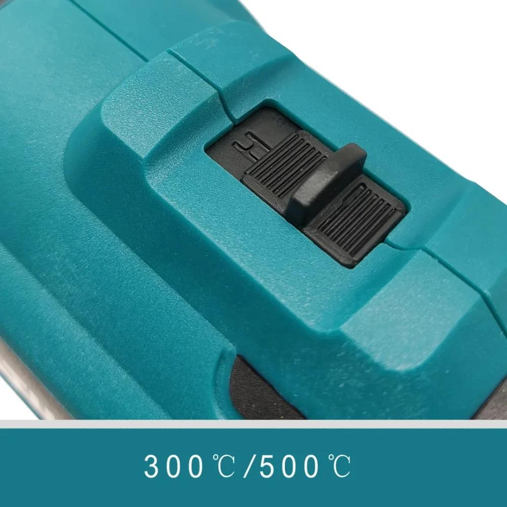 21V Cordless Heat Gun Portable Handheld Heavy Duty Electric Hot Air Gun Power Tools With 3 Nozzles For Makita 18v Battery