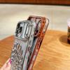 Pfauen-beschichteter Rahmen Glitzer-Aufkleber Strassstein-Linsenring-Hülle für iPhone 17 Pro Max Air 17 Pro 16 Pro 15 14 13 Schutzhülle