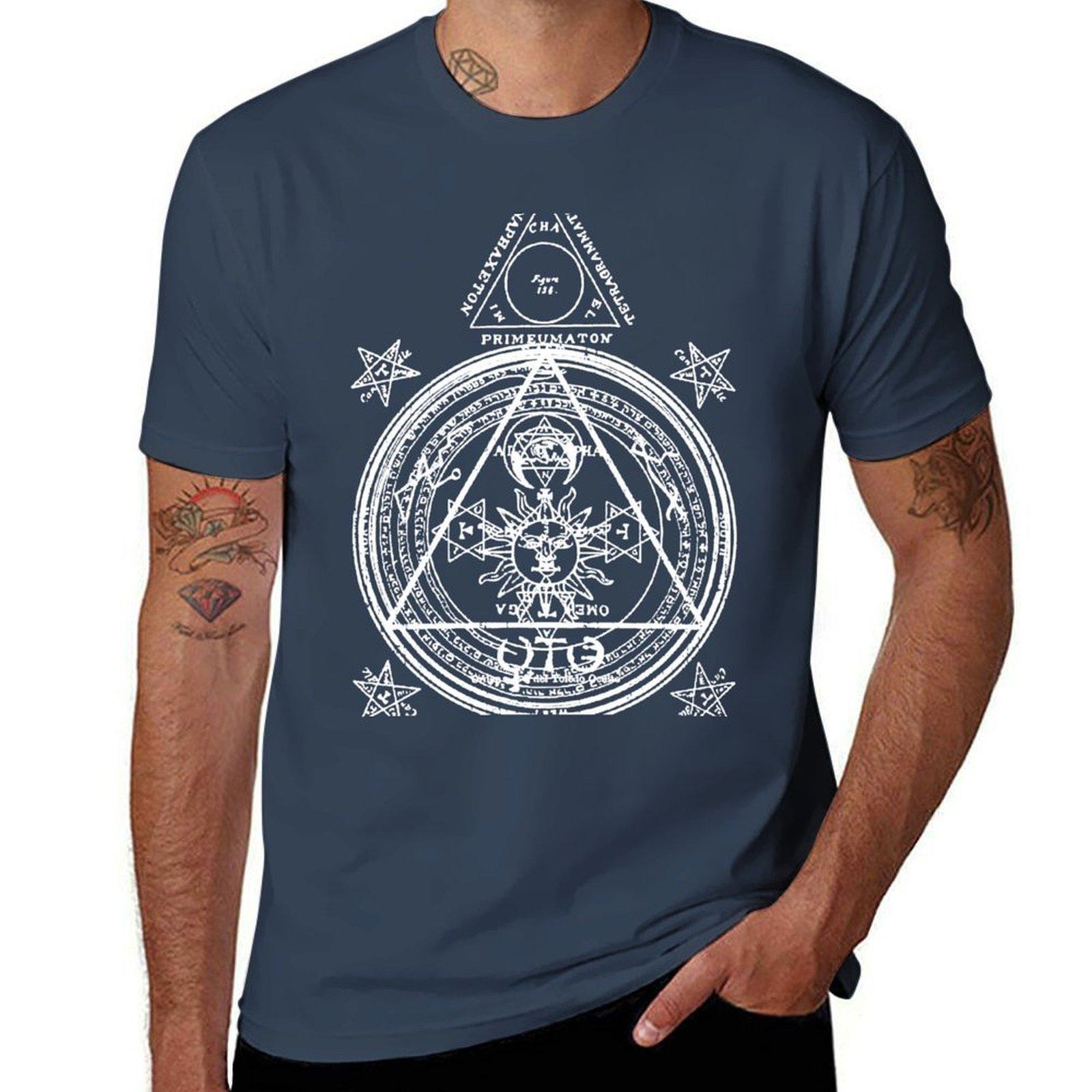 Arcane Circle Tshirt Heavy Duty Casual Work Tee S