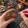 6pcs/set Metal Chain Suncatcher Craft Kit 3D Pearl Beads DIY Pendant Kit  Christmas Festival