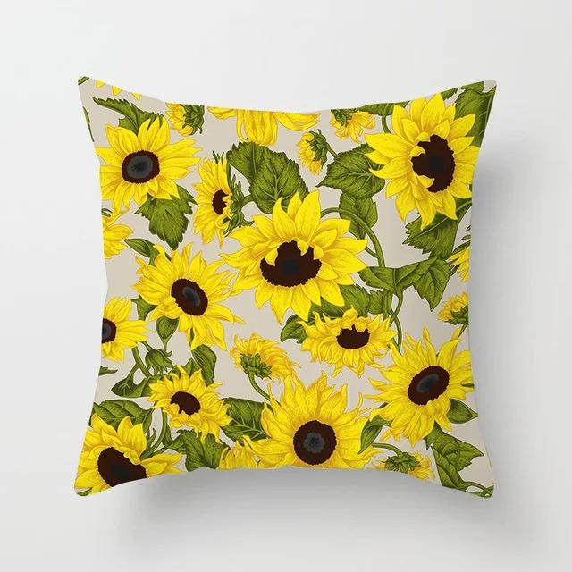 Sunflower Decorative Pillowcase Living Room Office Home Pillowcase Car Ornaments