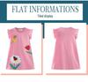 New Summer Arrivals: Girls' Short-Sleeve Embroidered Round-Neck Knit Princess Dresses