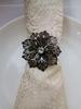 Exquisite Copper and Rhinestone Flower Napkin Rings for Hotels and Events