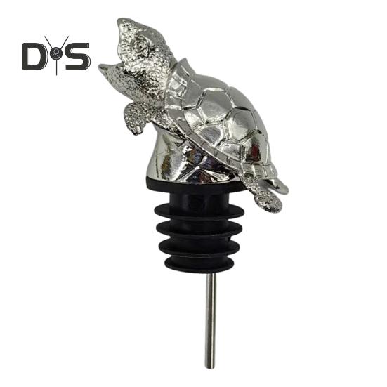 Turtle Wine Pourer Metal Decanter Spout with Drip-Free Design Elegant Bar Accessory for Red White Liquor