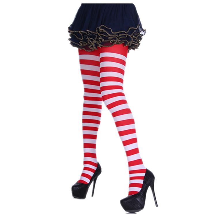 Rainbow Striped Party Tights and Christmas Socks for Costume or Performance