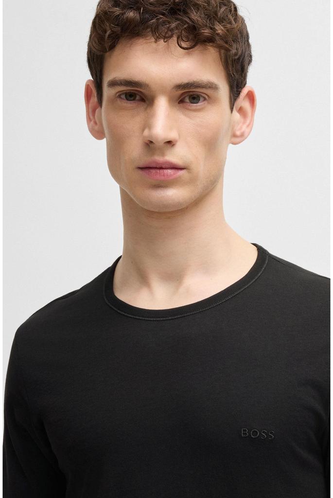 [BOSS] Boss T-Shirt 3-Pack Logo Embroidery Cotton Men's XL Black