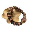 Natural Agate Three-Eyed Dzi Bead Bracelet