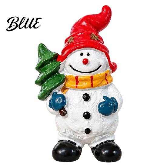 Resin Santa Claus Figurines Christmas Figurine Vintage Snowman Statue Winter Festive Decorative Statue Holiday Tabletop Decoration for Home