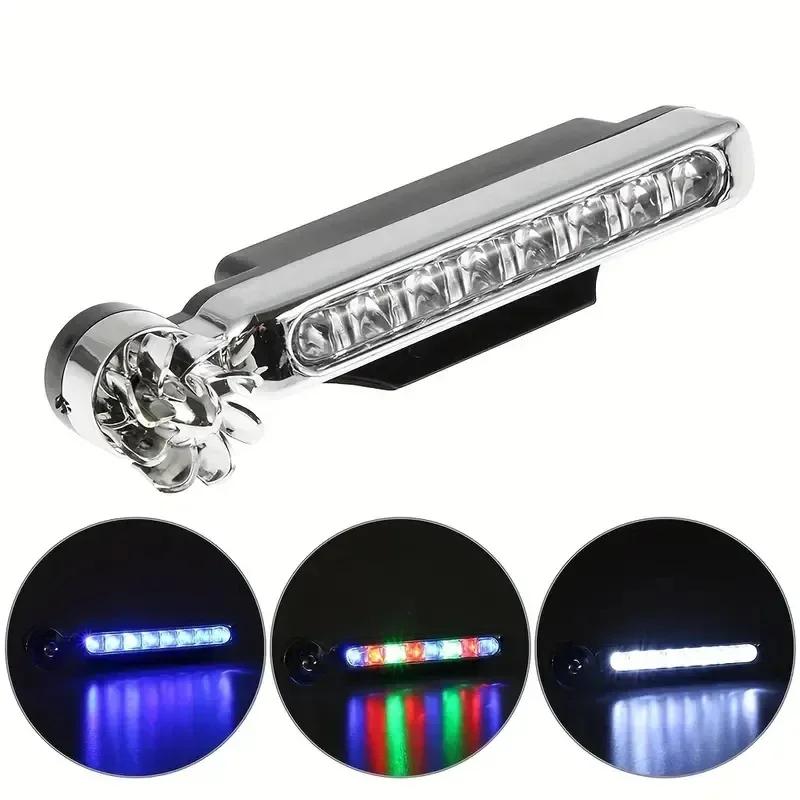 Wind Powered Car LED DayTime Running Lights Creative Auto Auxiliary Lighting Rotation Fan Lamp Automobile Day Time Headlights